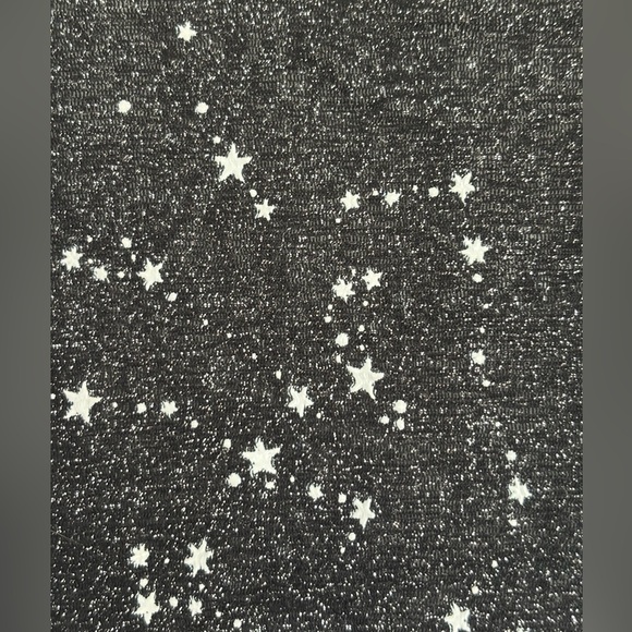 BNWT Stretch Women's Mesh Sheer Starry Top, Black/White - Picture 5 of 8